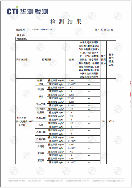 win必赢废气VOCs、非甲烷总烃、颗粒物检测汇报-2022-4