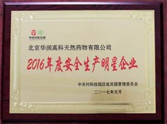 2016年度安全出产明星企业